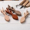 4 Colors Unfinished Wood Blank Spoon DIY-E026-02-4