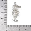 Sea Horse Brass ABS Imitation Pearl Pendants KK-I352-04E-P-3