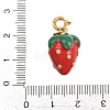 304 Stainless Steel Enamel Pendant Decorations STAS-B138-02G-3