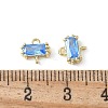 Brass Pave Cubic Zirconia Connector Charms KK-F892-53G-03-3