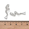 Brass Micro Pave Clear Cubic Zirconia Pendants CU-CBA5C42-15P-3