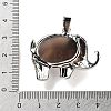 Natural Grey Agate Pendants G-G112-01P-09-3