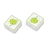 Printed Handmade Porcelain Beads PORC-G016-04R-2