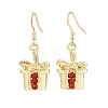 Christmas Theme Alloy Rhinestone Dangle Earrings EJEW-JE06627-04-2