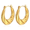 Cross-border European and American Fashion Twisted Spiral Irregular Stainless Steel Hoop Earrings PW-WG801D8-01-1