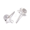 925 Sterling Silver Stud Earring Findings STER-T002-193S-6