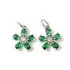 Brass Micro Pave Cubic Zirconia Pendants KK-U067-03P-02-1