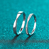 Rhodium Plated 925 Sterling Silver Finger Rings WG194F9-23-2