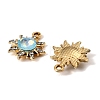 UV Plating Alloy Glass Pendants FIND-K032-09G-2