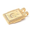 Brass Micro Pave Cubic Zirconia Pendants KK-U053-20G-04-2