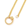 Ring Shape Brass Screw Carabiner Lock Pendant Necklaces NJEW-JN03156-2