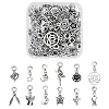 Tibetan Style Alloy Large Hole European Dangle Charms & Alloy European Dangle Charms PALLOY-PH0013-74-RS-1
