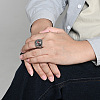 Vintage 304 Stainless Steel Thumb Finger Rings for Men WG07F13-02-2