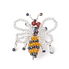 2Pcs Handmade Glass Seed Beads Woven Pendants PALLOY-MZ00214-2