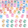 50Pcs Acrylic European Beads MACR-TADJ0001-13M-2