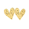 304 Stainless Steel Heart Stud Earrings for Women EJEW-U020-15G-1