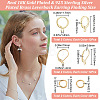 24 Pairs 4 Style Brass Leverback Earring Findings DIY-CN0002-60-2