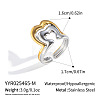 304 Stainless Steel Cuff Open Rings for Women FM5504-6