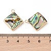 Natural Paua Shell Pendants SHEL-P017-13G-3