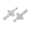 Brass Micro Pave Cubic Zirconia Pendants CU-CBADC6C-12P-04-2