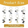 8Pcs Alloy Enamel Keychains KEYC-YW00277-2