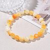 8MM Natural Yellow Shell Round Beaded Stretch Bracelets SH-CBACA76-18D-2