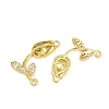 Rack Plating Brass Micro Pave Clear Cubic Zirconia Flower Connertor Charms KK-Z043-03J-2