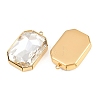 304 Stainless Steel & Glass Pendants STAS-G398-27G-01-2