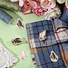8Pcs 2 Colors Zinc Alloy Cufflinks BUTT-GL0001-13-5
