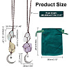 2Pcs 2 Style Cotton Braided Pendant Decorations HJEW-AR0001-11A-2