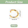 1000Pcs 304 Stainless Steel Open Jump Rings STAS-AR0002-03-2
