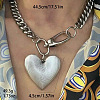 Alloy Heart Big Pendant Necklaces for Women WG8F3EF-01-3