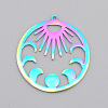 5Pcs Ion Plating(IP) 201 Stainless Steel Pendants STAS-SZ0002-07M-1