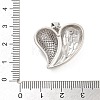 Brass Micro Pave Clear Cubic Zirconia  Pendants KK-C064-01P-3