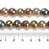 Electroplated Natural Agate Round Beads Strands G-L598-A01-03A-5