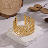 Vintage Style 304 Stainless Steel Wide Open Cuff Bangles RD6268-2