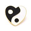 Heart with Yin Yang Pattern Enamel Pin JEWB-O007-A03-1