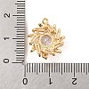 Brass Pave Clear Cubic Zirconia Connector Charms KK-S389-40G-3