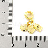Rack Plating Brass Micro Pave Cubic Zirconia European Dangle Charms KK-P270-02A-G-3