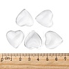 Transparent Glass Heart Cabochons X-GGLA-R021-20mm-5