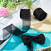 2Rolls Polyester Hot-fix Rhinestone Raw Edges Ribbon OCOR-TA0003-95I-7