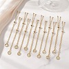 12Pcs Brass Cable & Paperclip Chain Slider Bracelets BJEW-JB13088-1