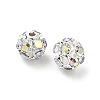 6mm Brass Rhinestone Beads X1-KK-S519-01A-01S-2
