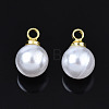 ABS Plastic Imitation Pearl Pendants SACR-T360-01-2