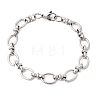 201 Stainless Steel Oval Link Chain Bracelets for Men STAS-T077-05P-4