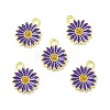 Alloy Enamel Charms FIND-H035-01G-LG-4