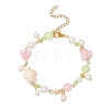 Synthetic Turquoise Beads Charm Bracelets BJEW-JB11849-02-2
