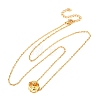 Brass Pave Cubic Zirconia Birth Stone Constellation Pendant Cable Chain Necklaces NJEW-D334-01G-04-4