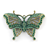 Zinc Alloy Butterfly Pendants Rhinestone Settings PALLOY-R065-011-FF-1