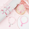 DIY Breast Cancer Awareness Bracelet Making Kit DIY-SC0021-74-4